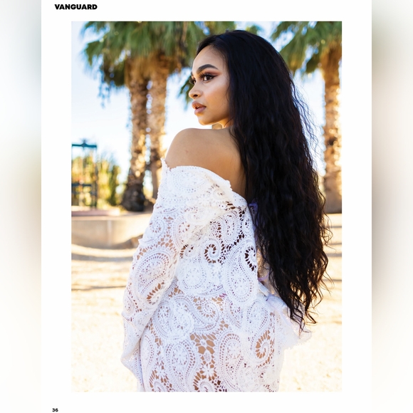 SAMPLE GOWN SET ONLY- CREE Boho White Crochet Mermaid Wedding Gown Set - Picture 9 of 14